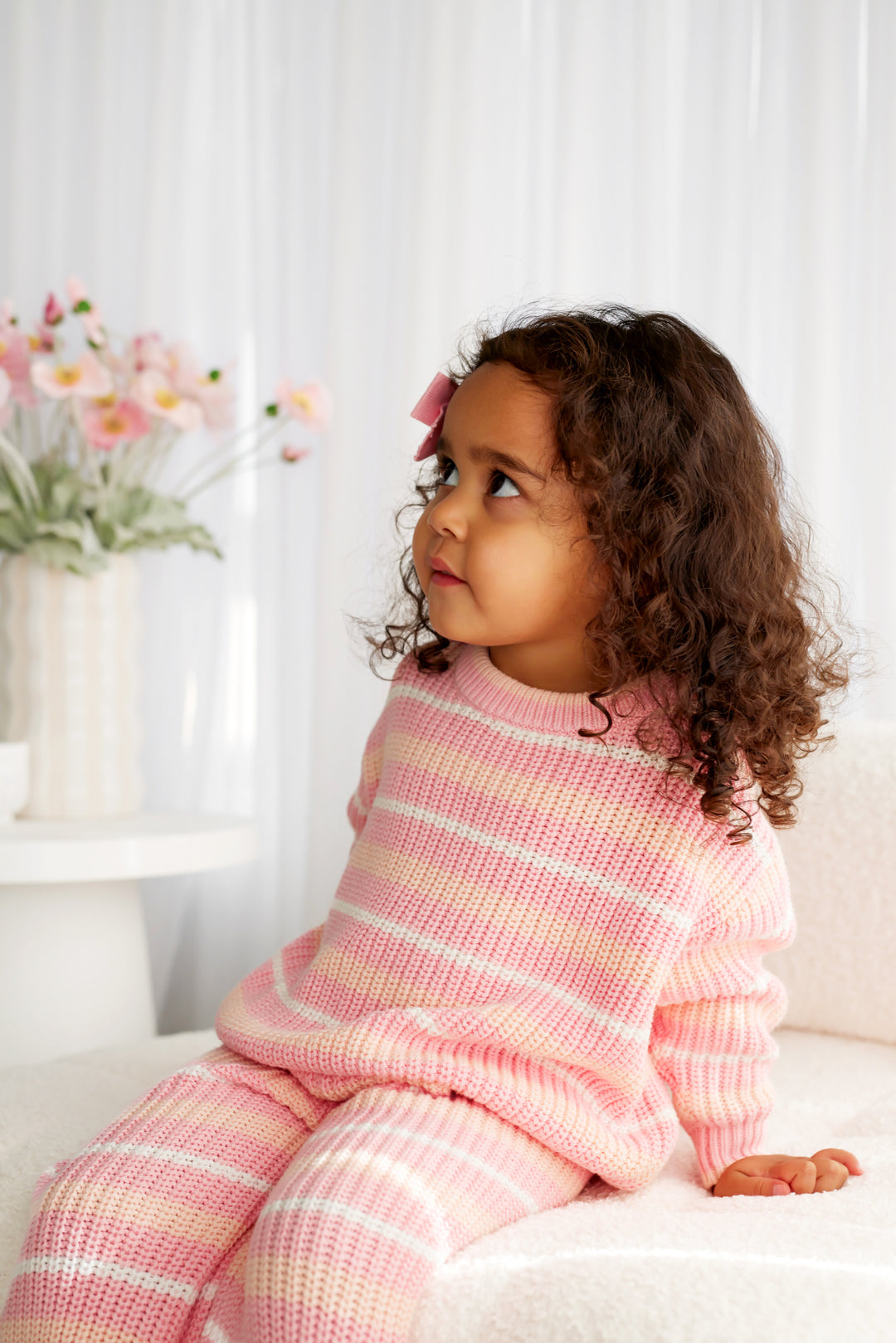 Chunky Knit - Ballet Pink Striped