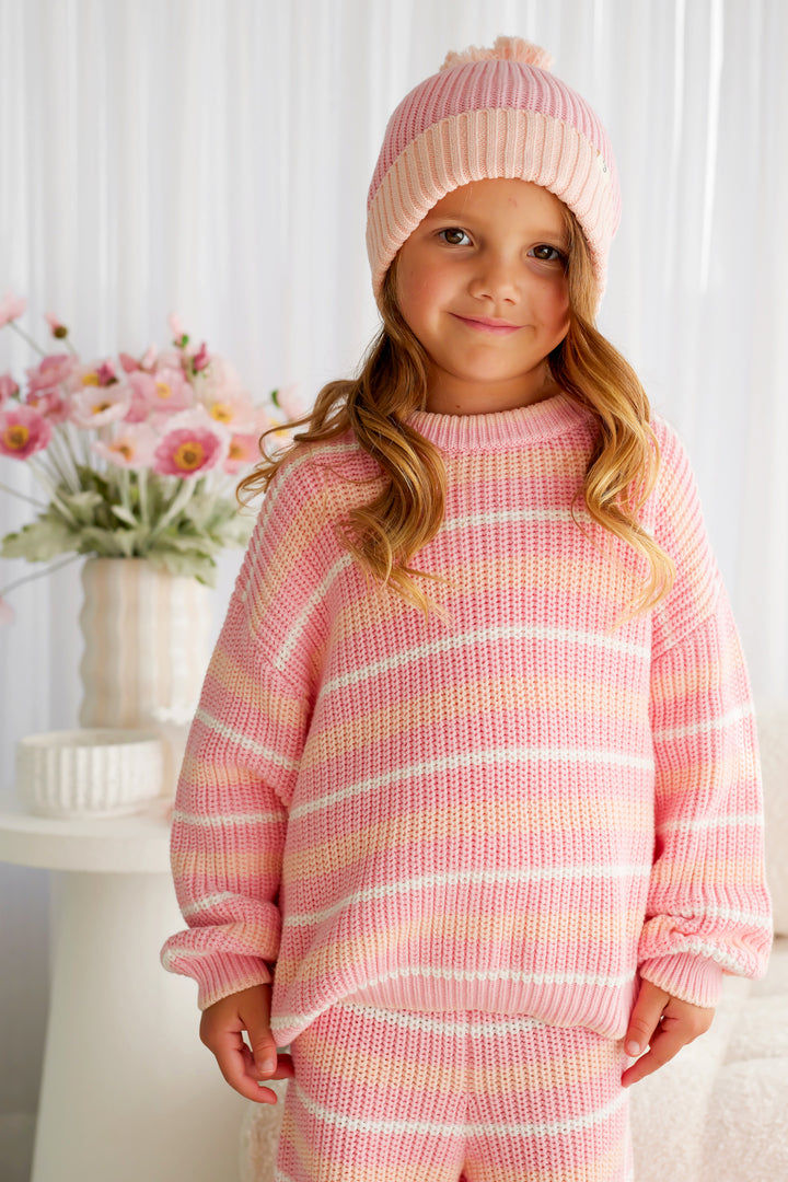 Chunky Knit Beanie - Ballet Pink