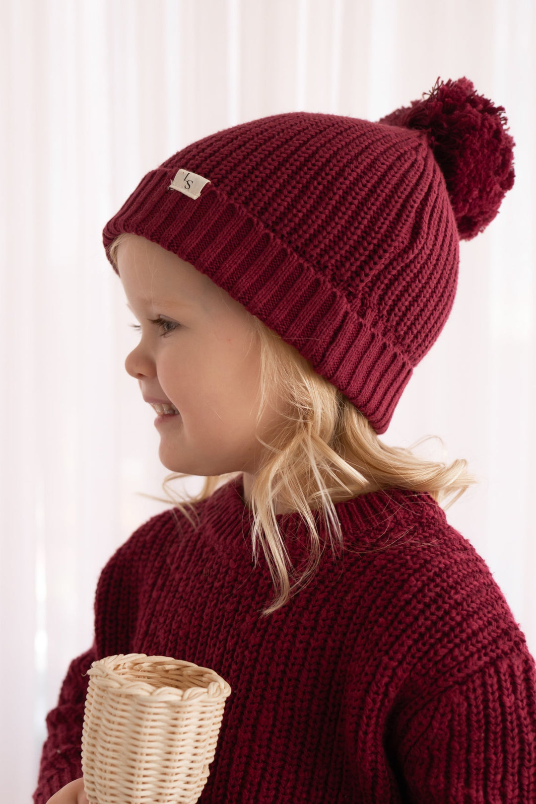 Chunky Knit Beanie - Merlot