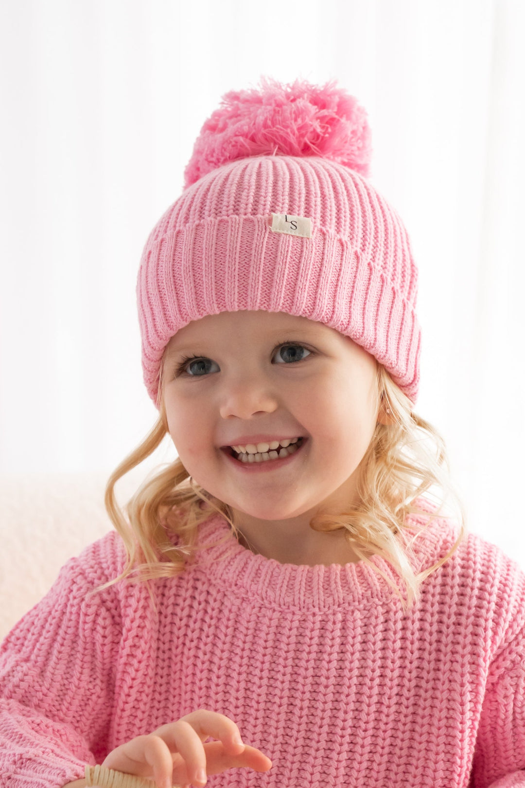 Chunky Knit Beanie - Peony Pink