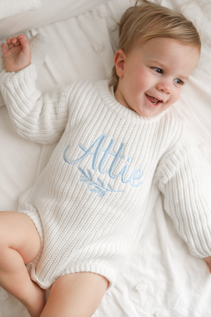Super Chunky Knit Romper - Marshmallow