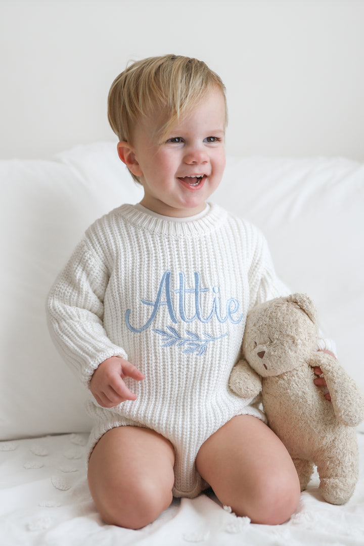 Super Chunky Knit Romper - Marshmallow