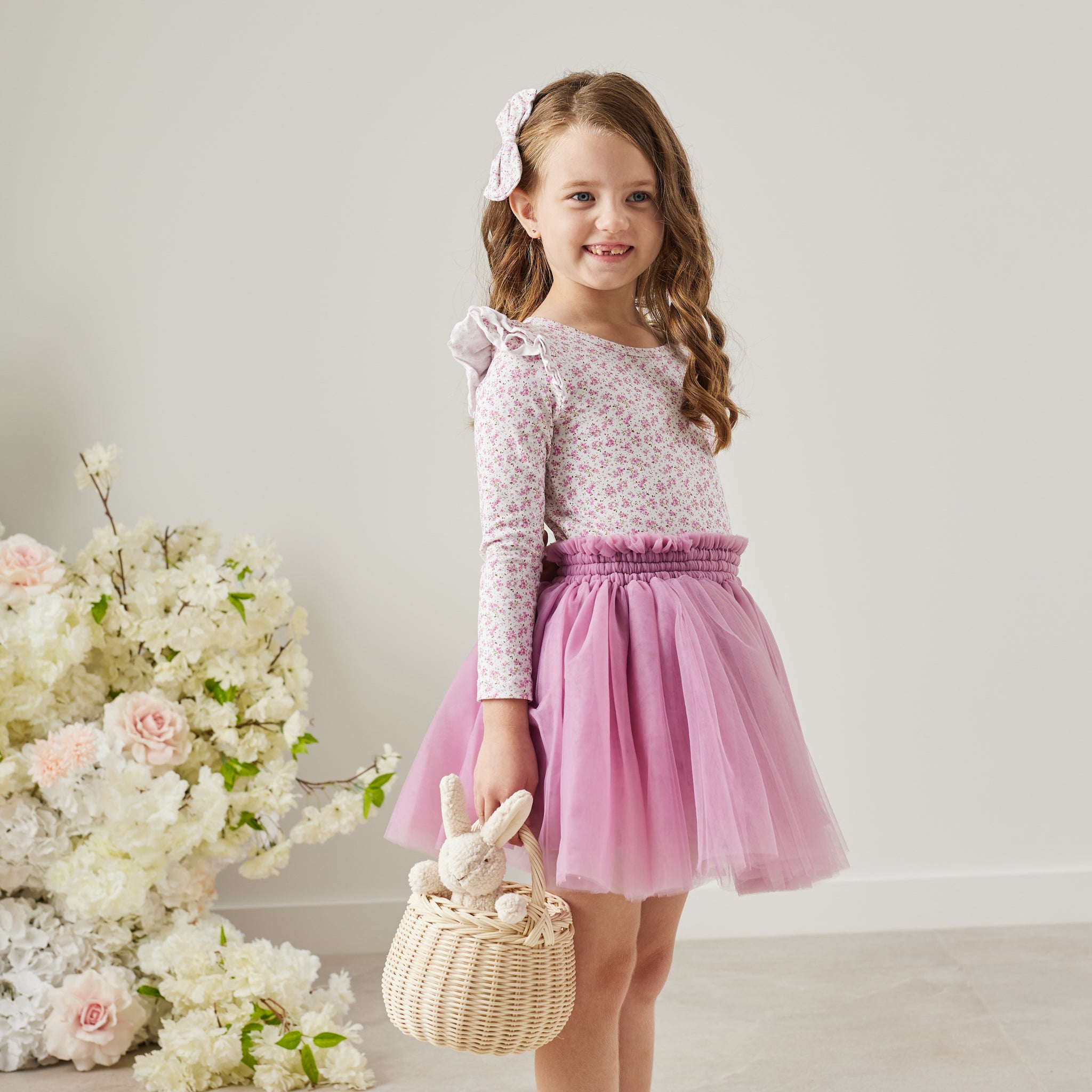 Floral Long Sleeve Flutter - Myla