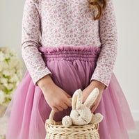 Floral Long Sleeve Flutter - Myla