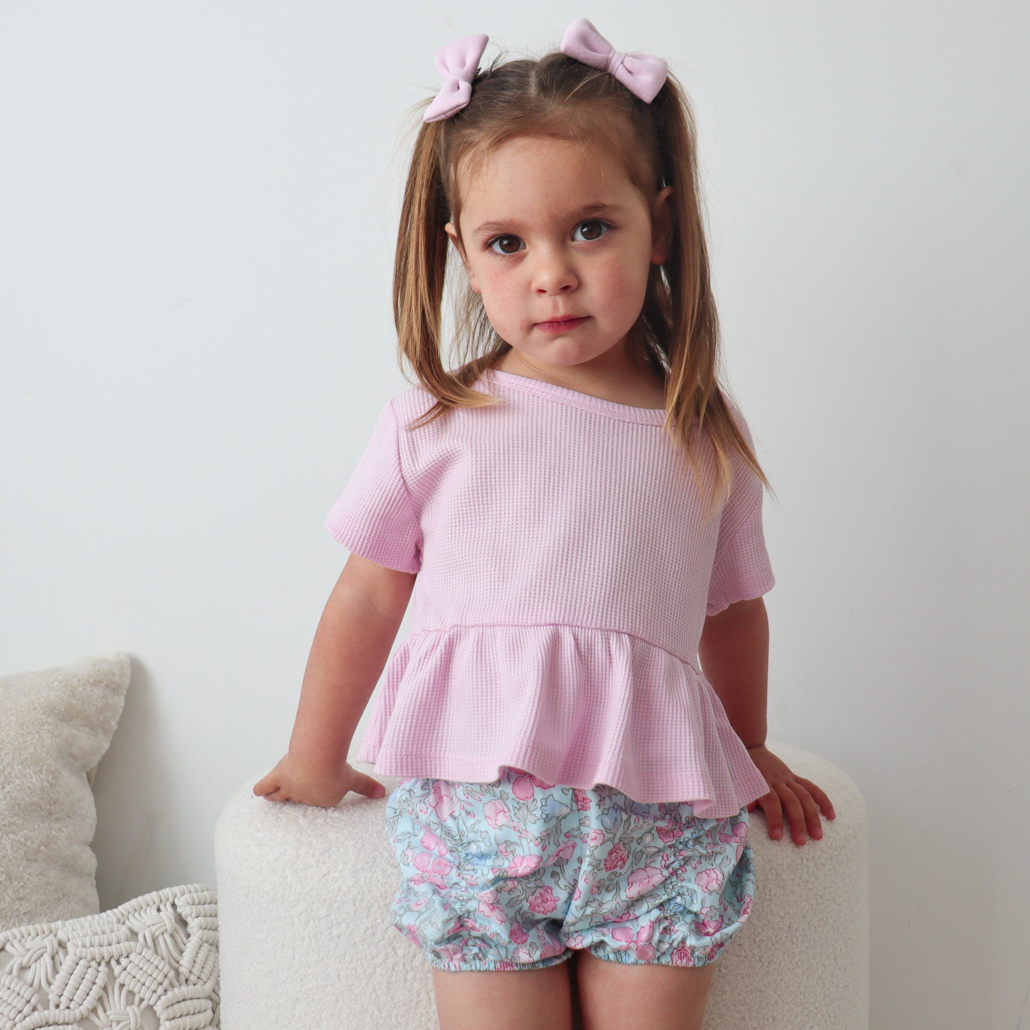 Waffle Ruffle Top - Sweetest Lilac