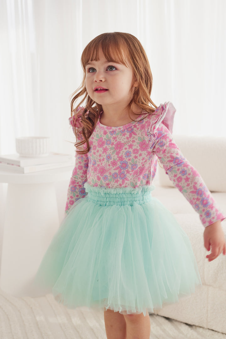 Floral Long Sleeve Flutter - Tiana