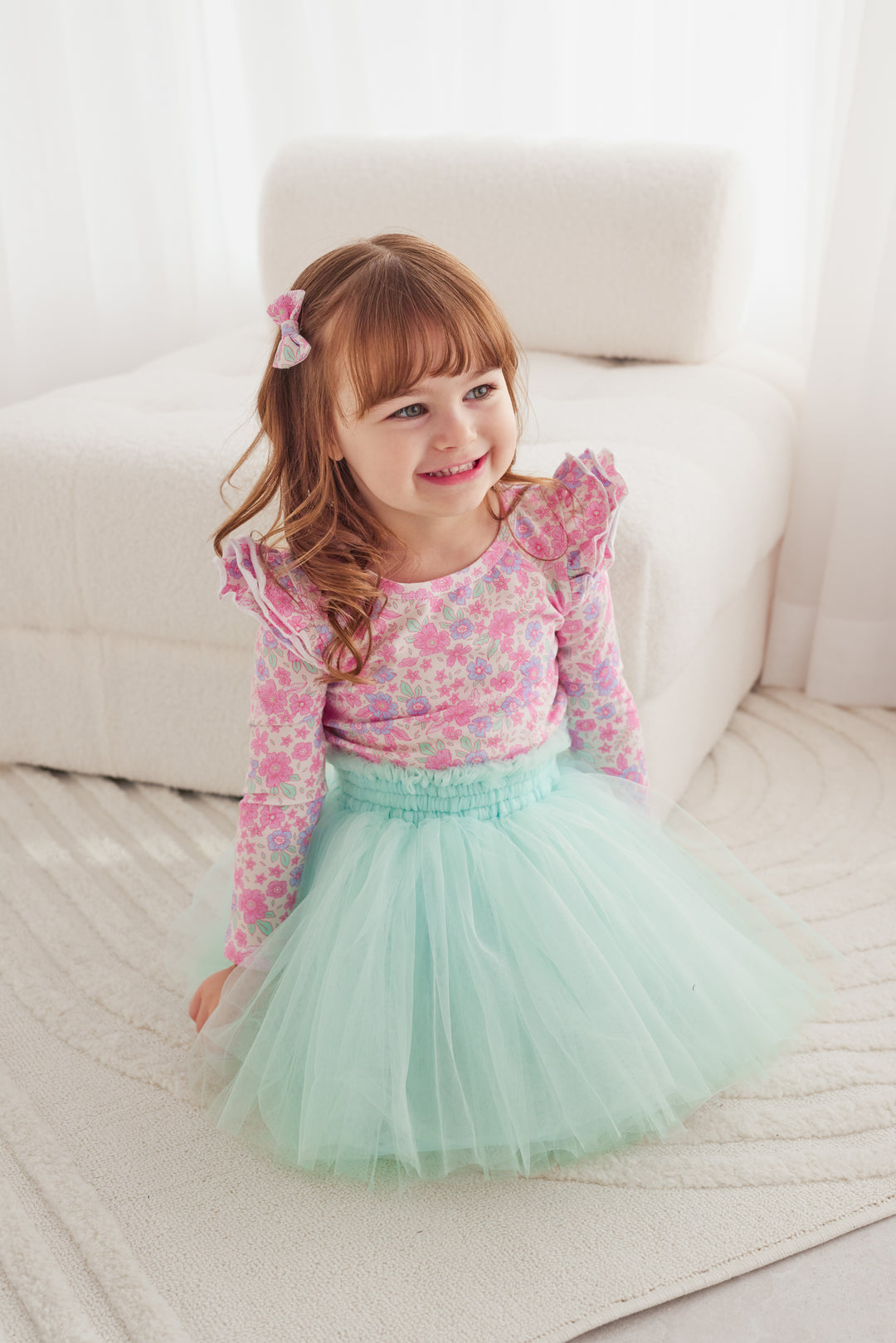 Floral Long Sleeve Flutter - Tiana