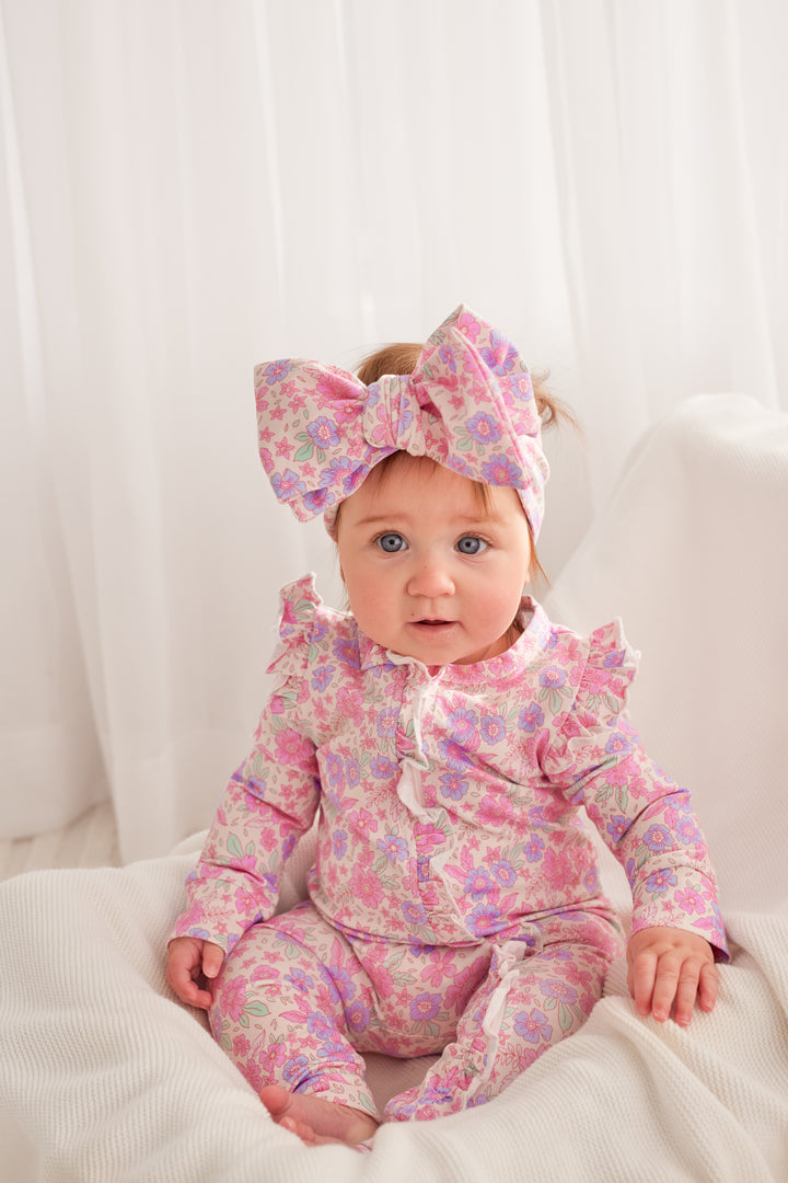 Floral Frill Zip Romper - Tiana