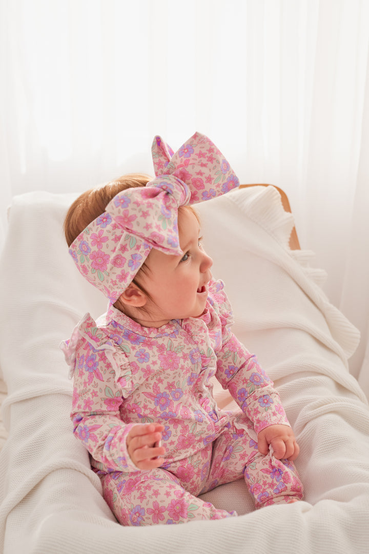 Floral Frill Zip Romper - Tiana