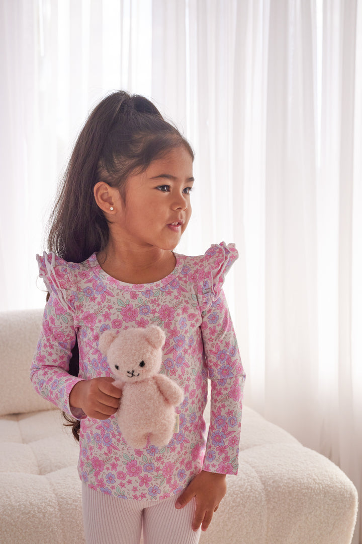 Floral Long Sleeve Flutter - Tiana