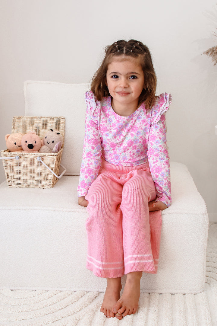 Floral Long Sleeve Flutter - Tiana