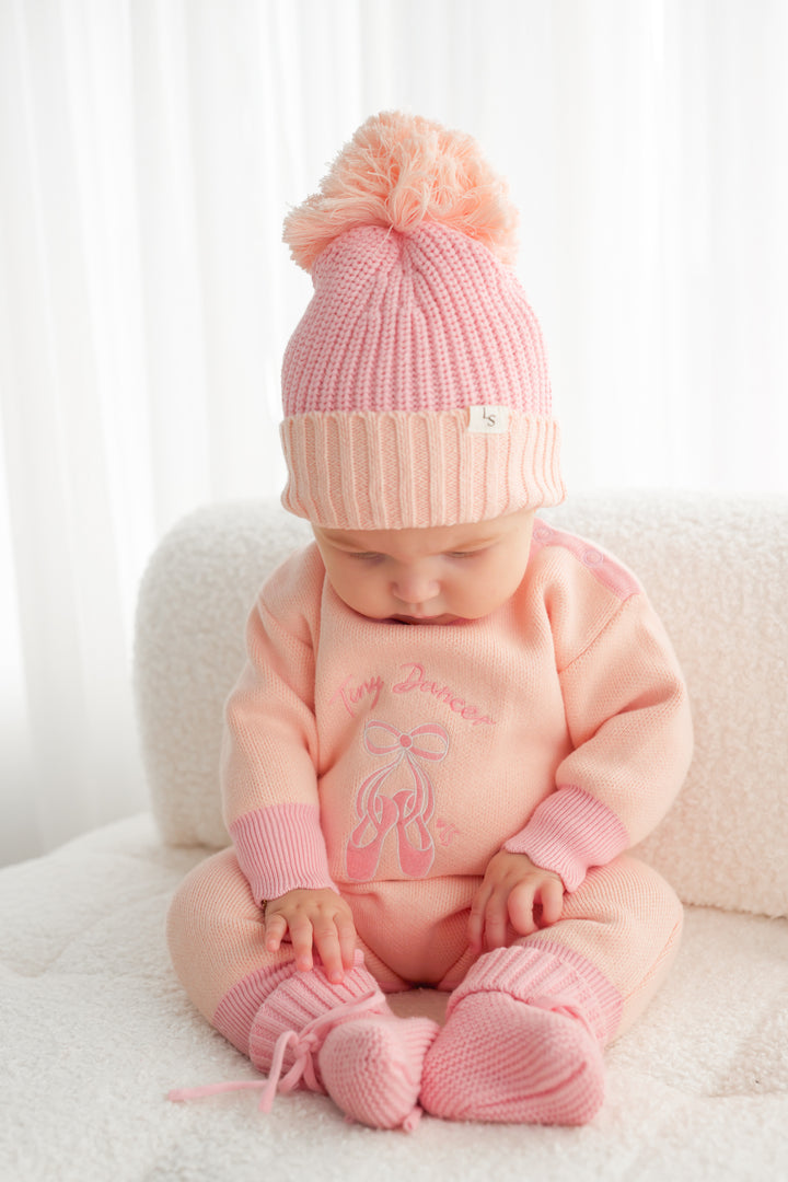 Chunky Knit Beanie - Ballet Pink