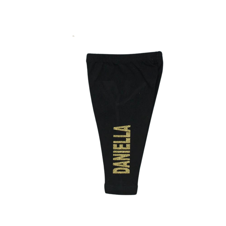 Personalised Black Leggings - Vinyl - Custom Name
