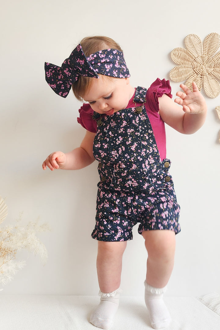Cozy Short Sleeve Flutter - Raspberry