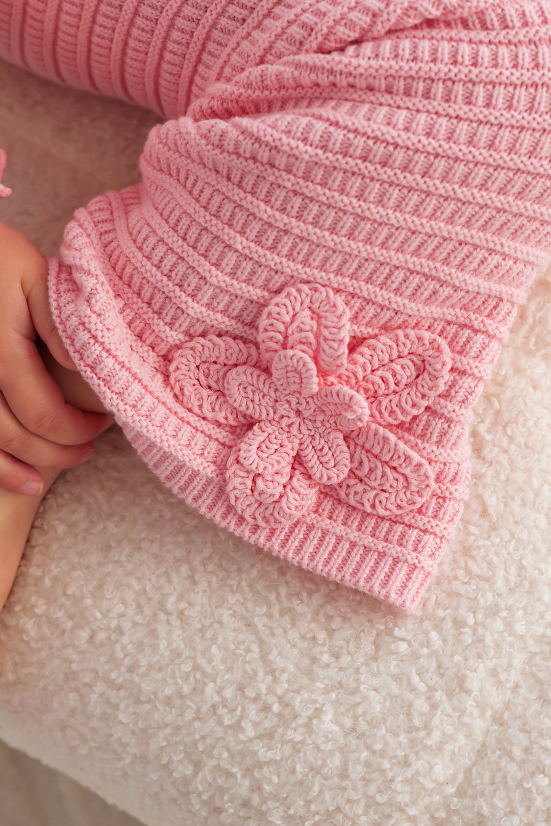 Knitted Wide Leg Pants - Ballet Pink