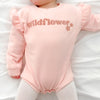 Fleece Flutter Romper - Wildflower