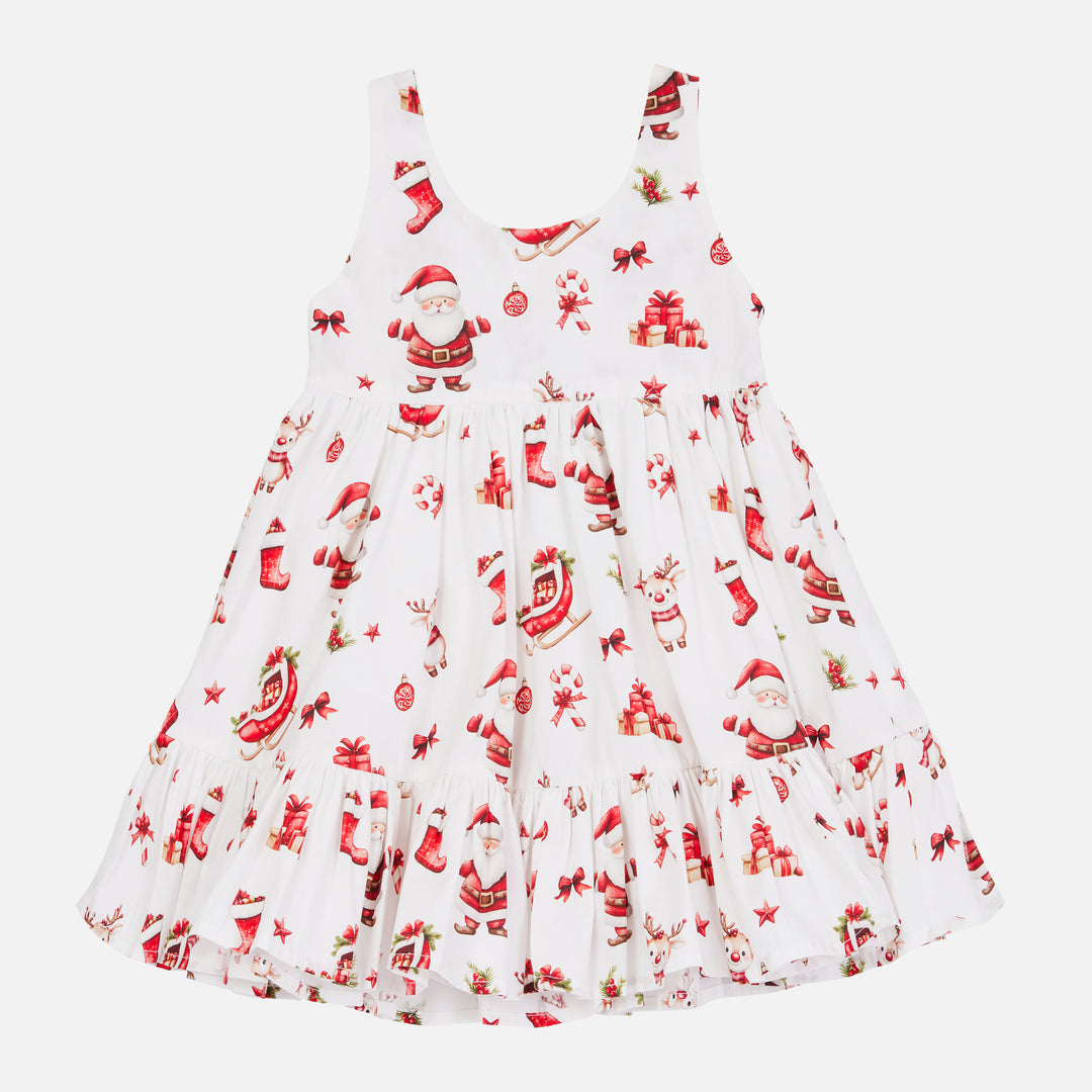 Zipper Dress - Here Comes Santa Claus