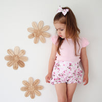 Cozy Short Sleeve Flutter - Petal Pink