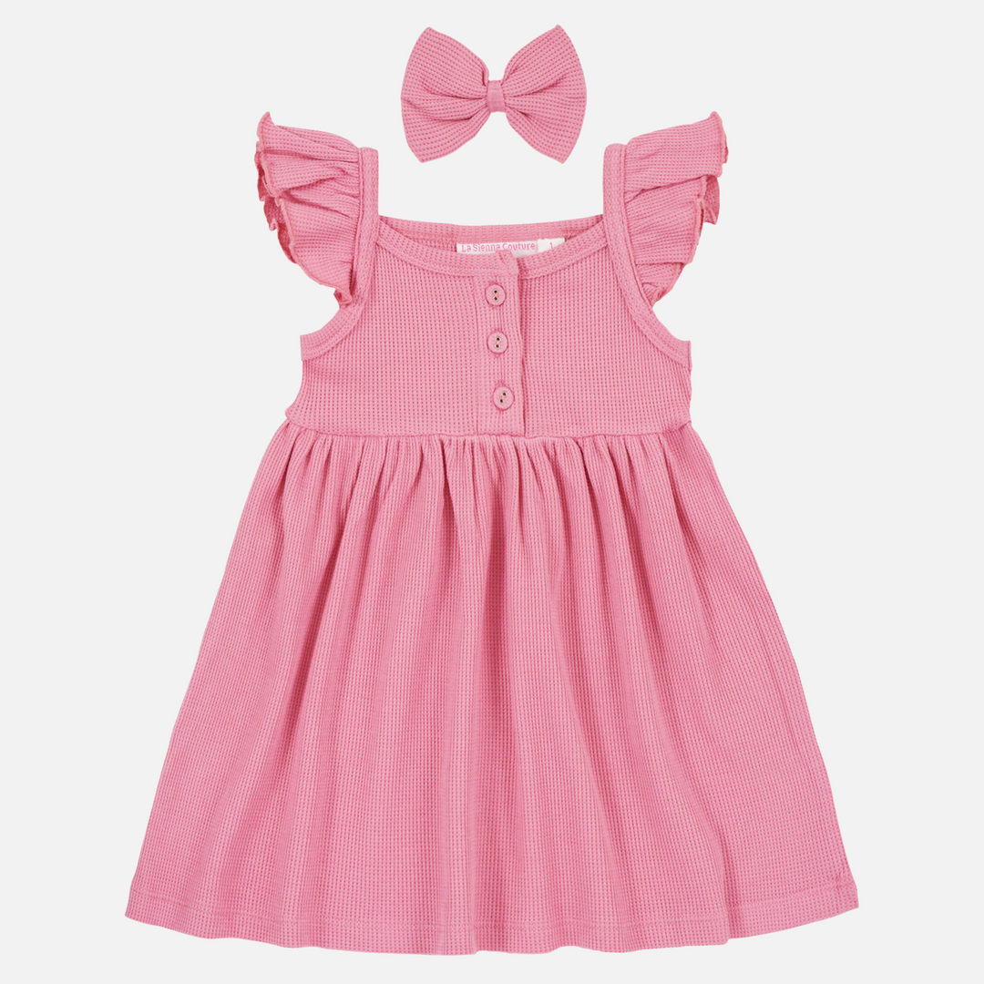 Summer Waffle Dress - Berry Bliss