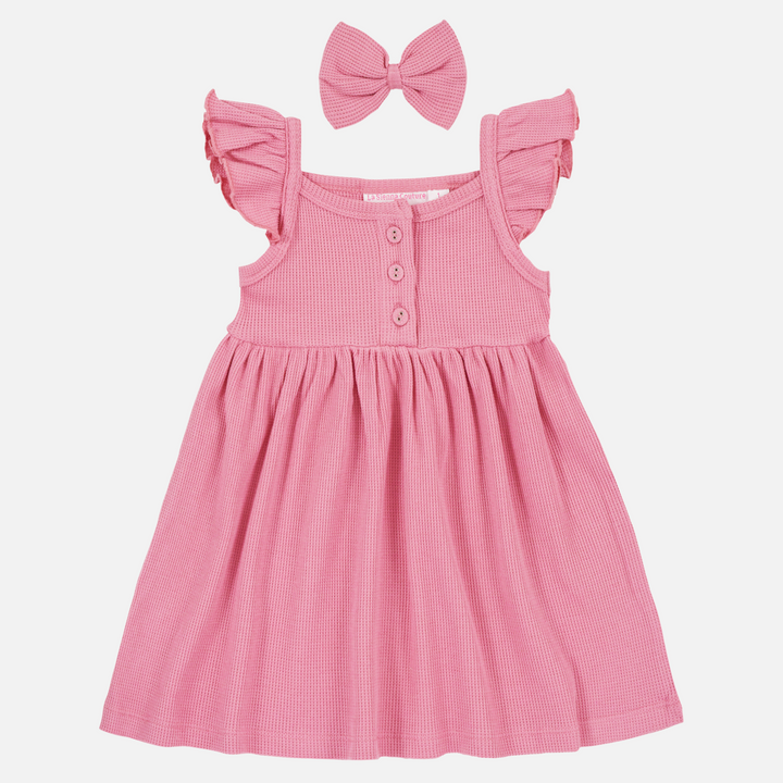 Summer Waffle Dress - Berry Bliss