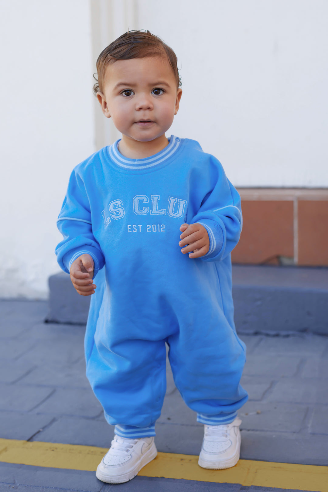 Crew Logo Romper - Blue
