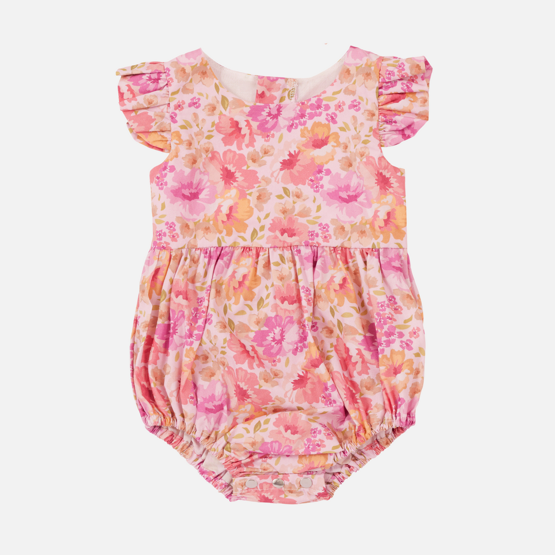 Short Sleeve Zipper Romper - Capri