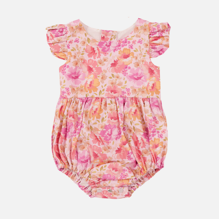 Short Sleeve Zipper Romper - Capri