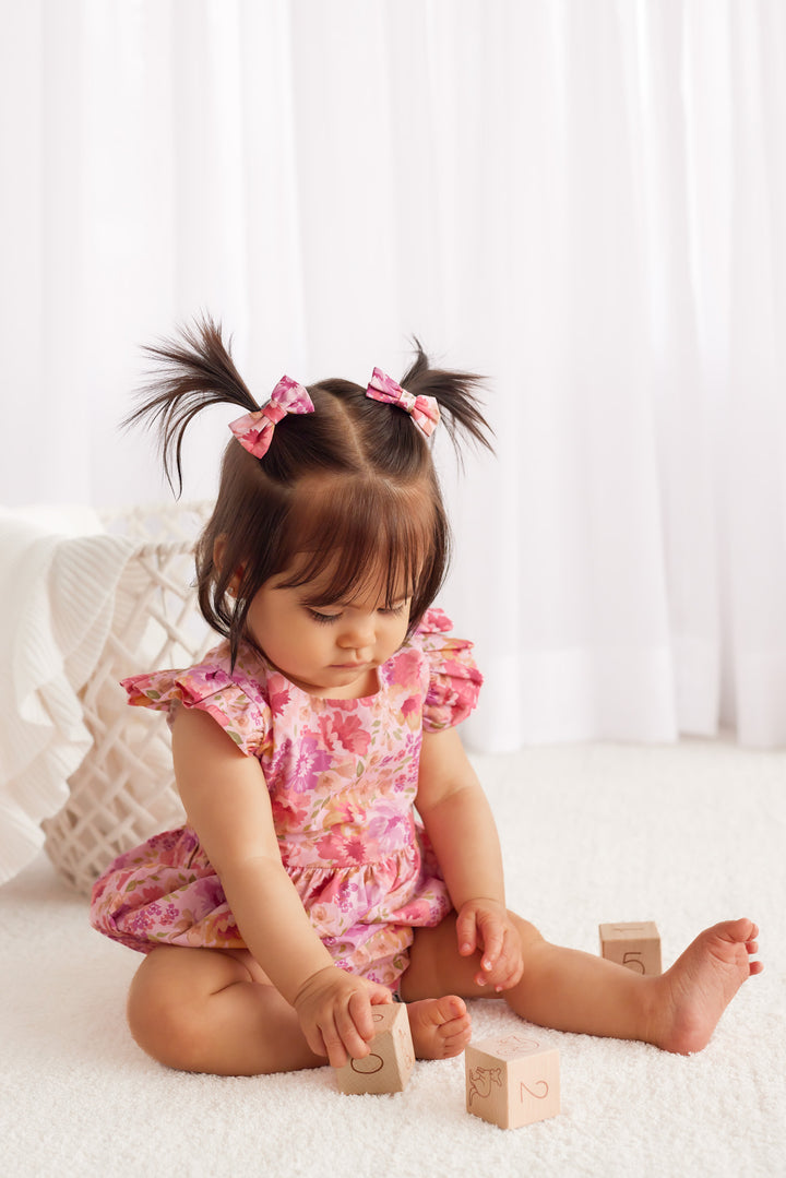 Short Sleeve Zipper Romper - Capri