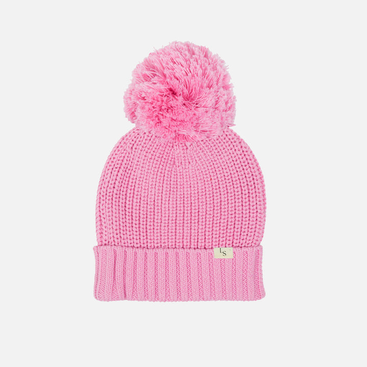 Chunky Knit Beanie - Peony Pink