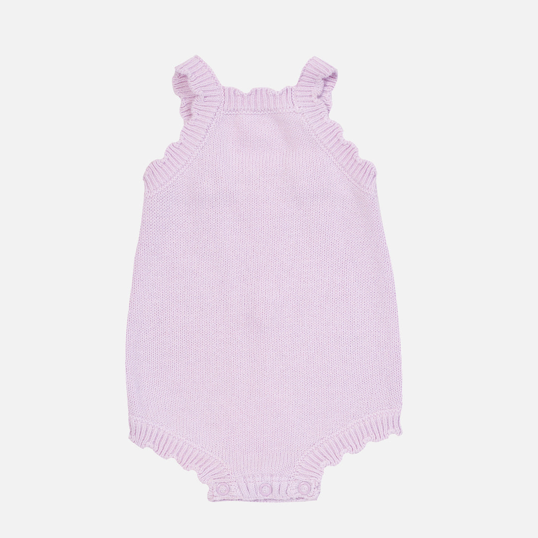 Classic Knitted Romper - Lilac Blossom