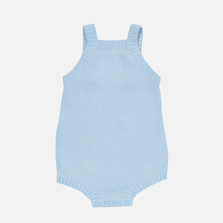 Classic Knitted Romper - Sky Blue