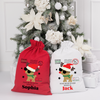 Santa Sack - Cool Reindeer - Custom Name