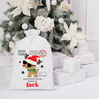 Santa Sack - Cool Reindeer - Custom Name