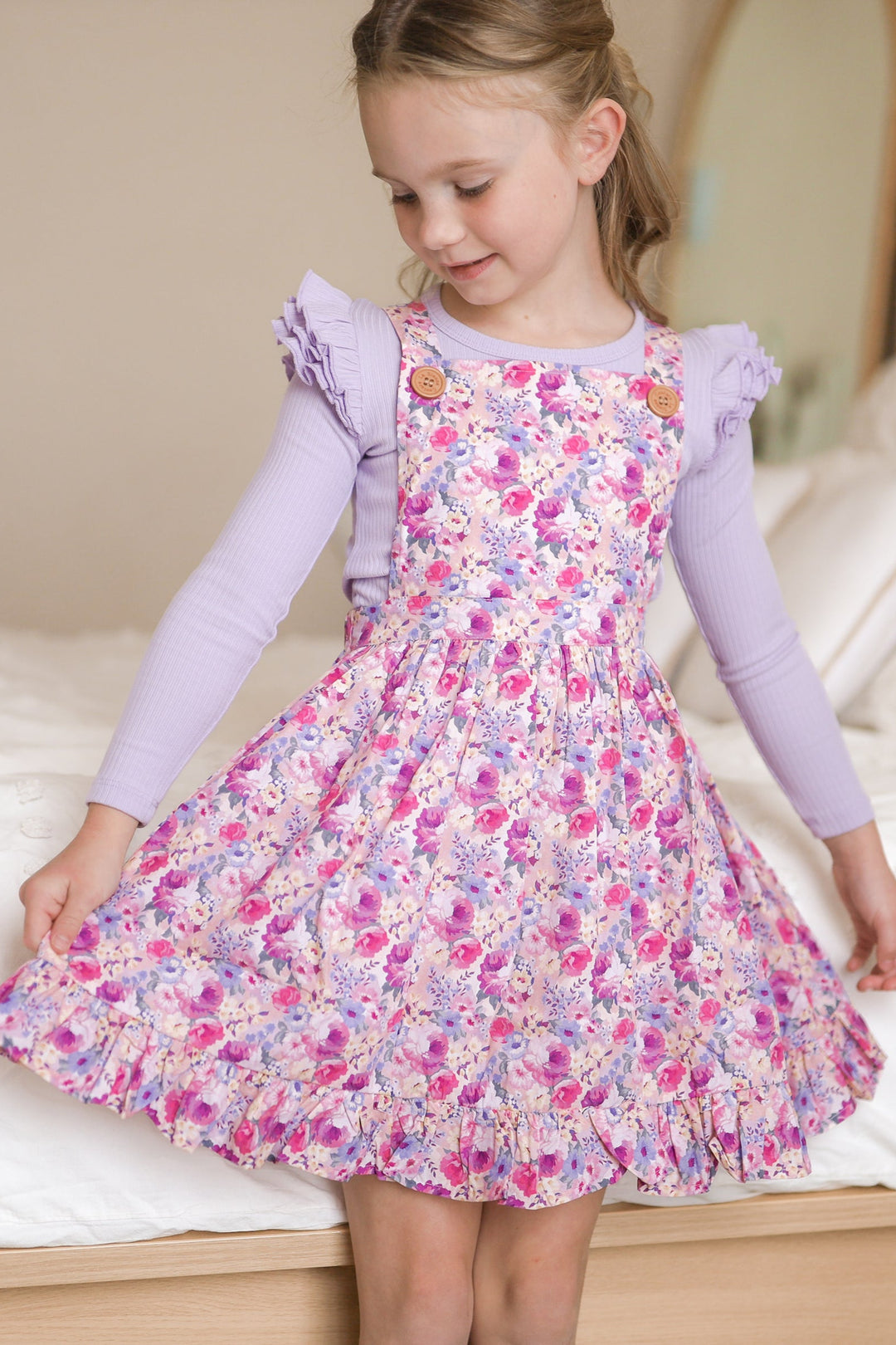 Floral Pinafore Dress - Talulah