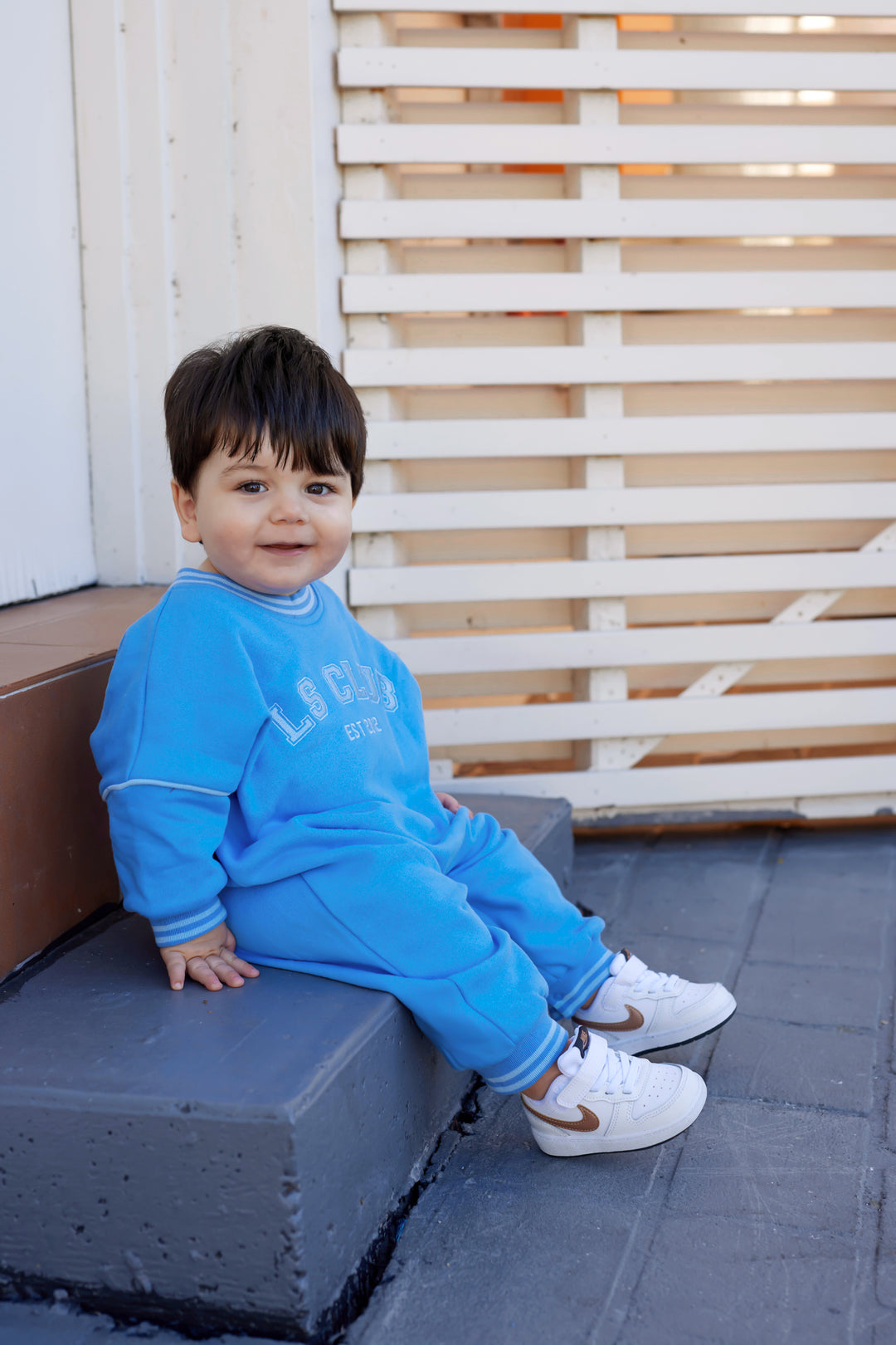 Crew Logo Romper - Blue