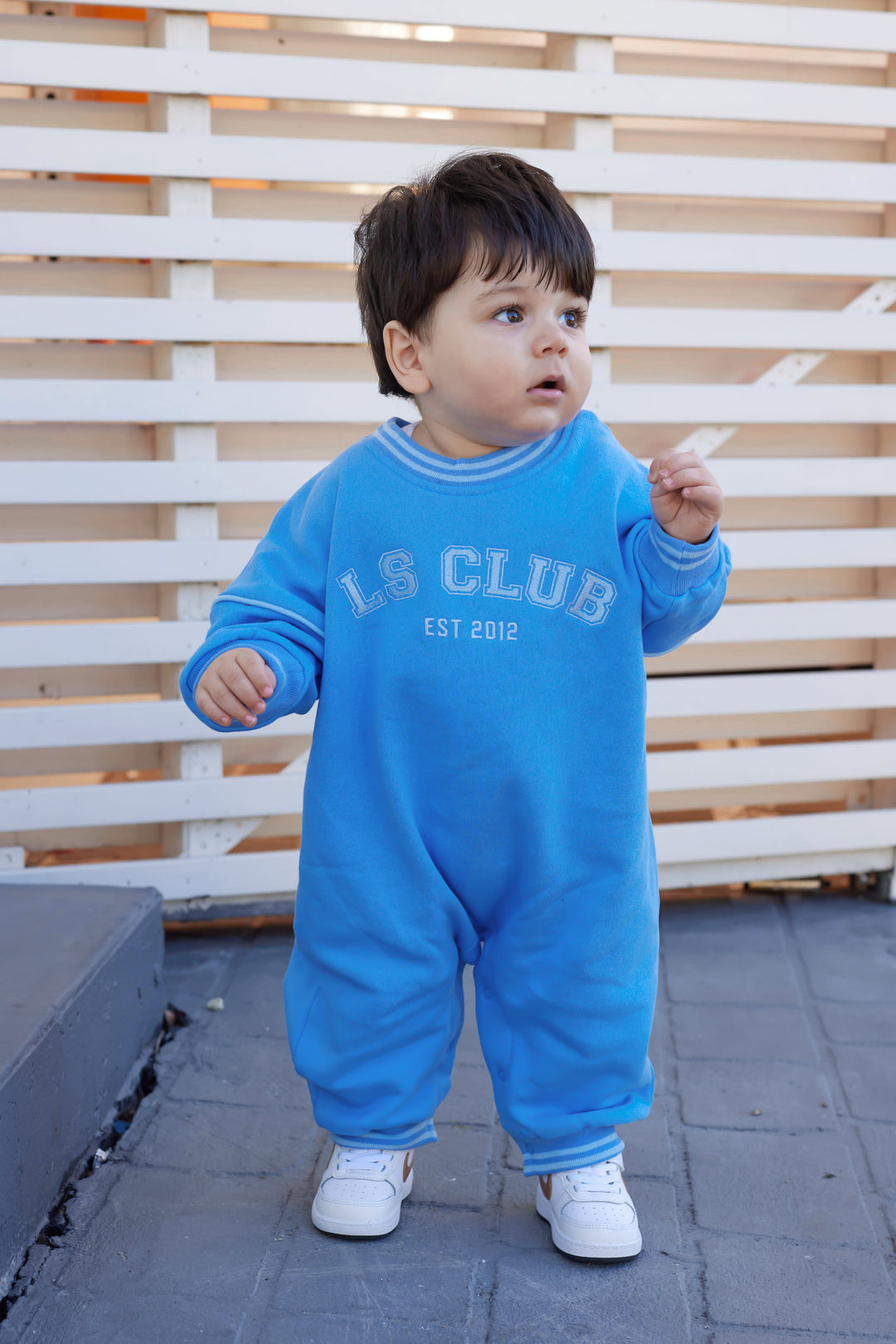 Crew Logo Romper - Blue