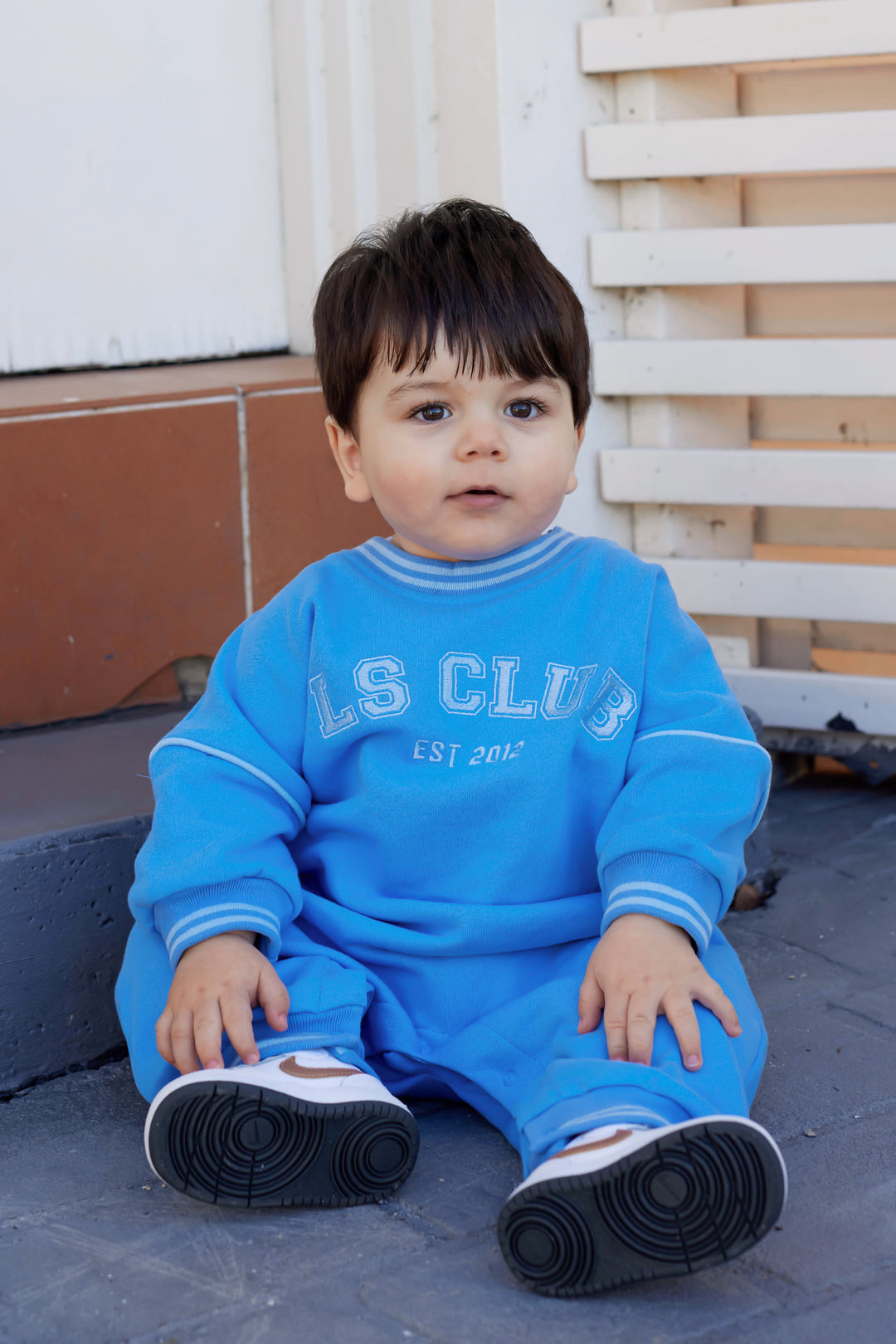 Crew Logo Romper - Blue