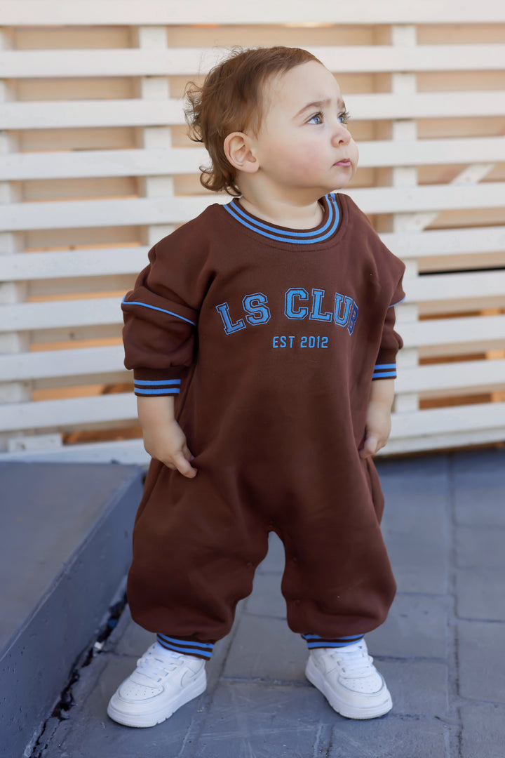 Crew Logo Romper - Chocolate