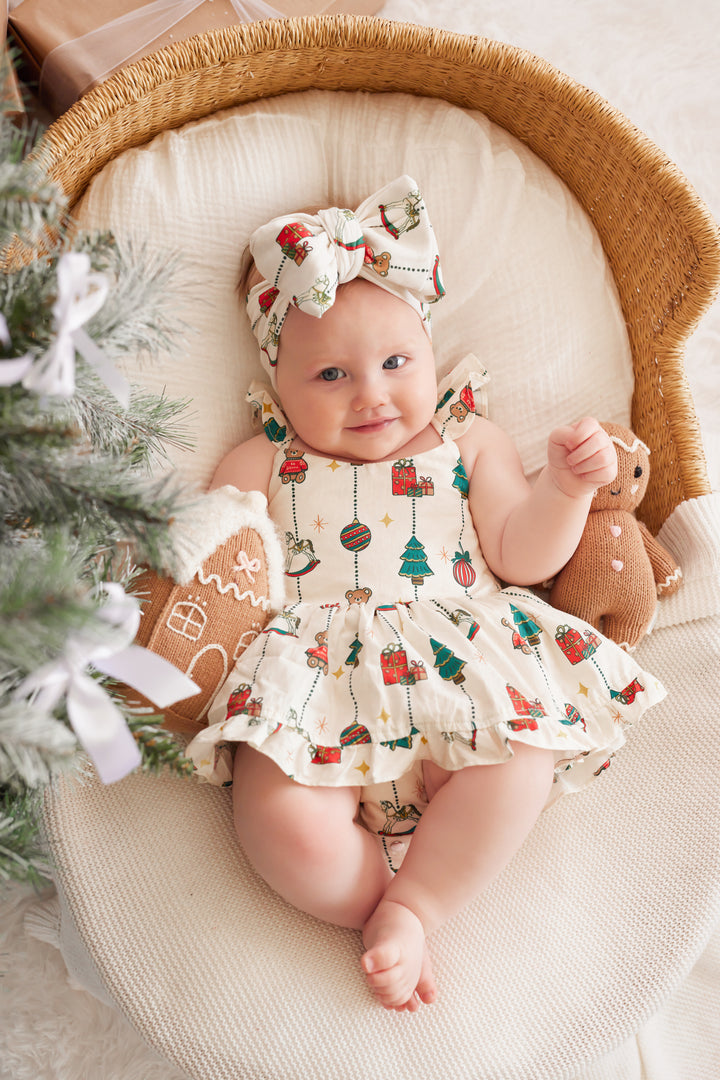 Pixie Romper - Vintage Christmas
