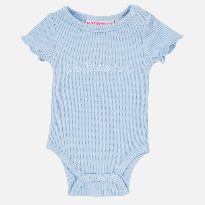 Logo Waffle Tee - Dove Blue