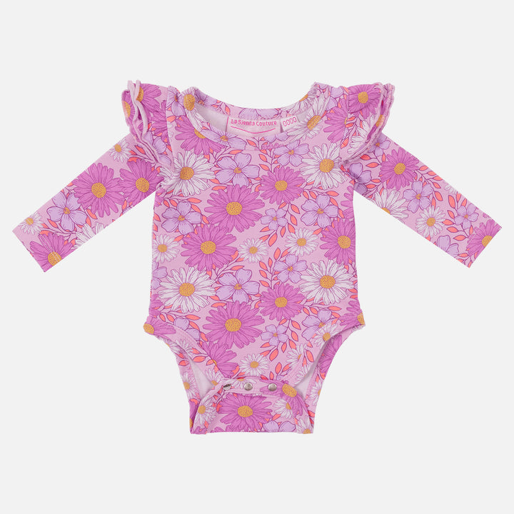 Floral Long Sleeve Flutter - Leilani