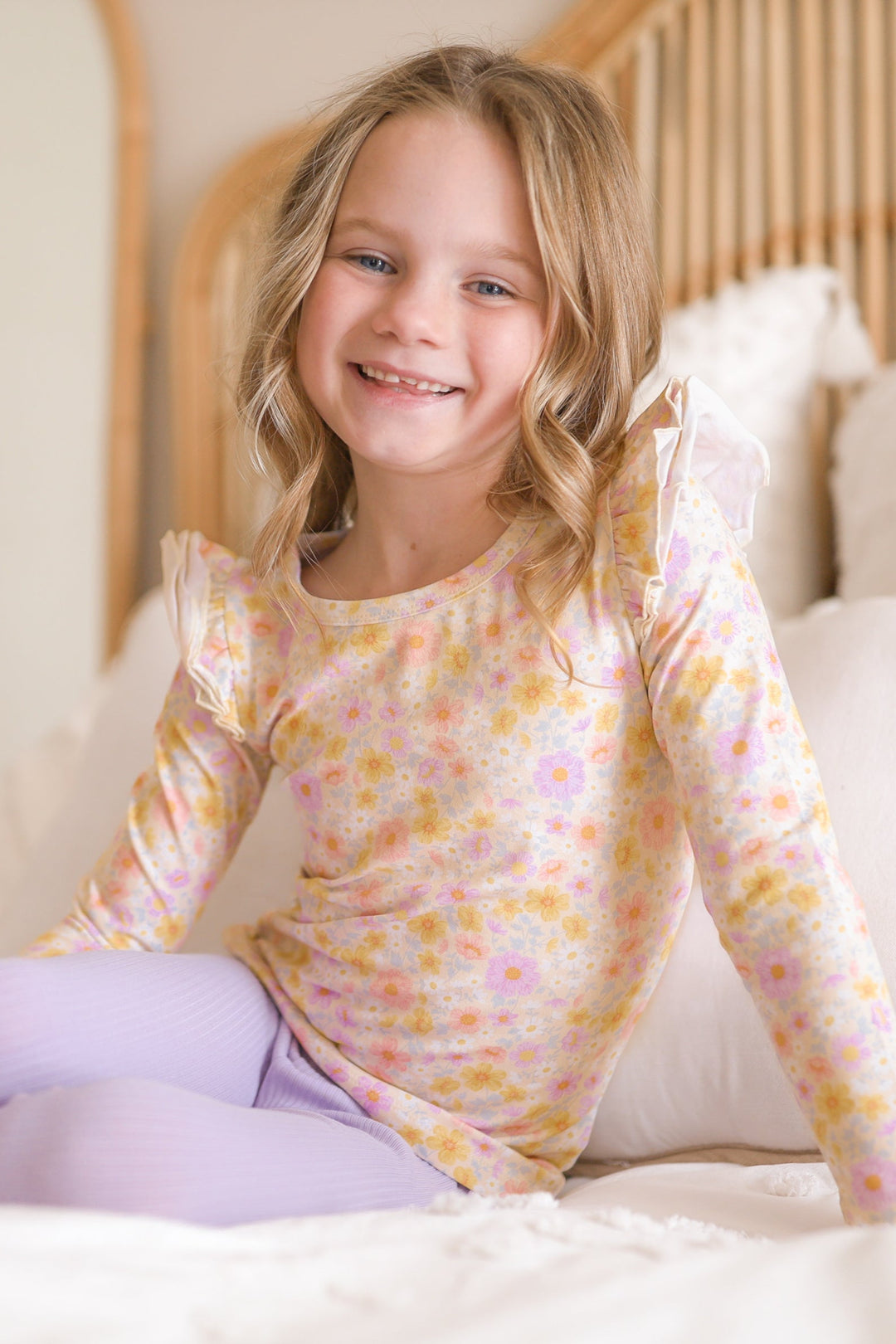 Floral Long Sleeve Flutter - Remi