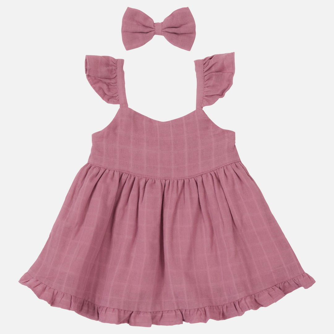 Muslin Sweetheart Dress - French Rose