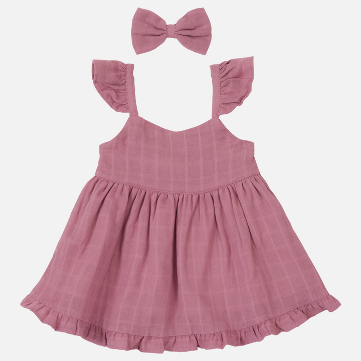 Muslin Sweetheart Dress - French Rose