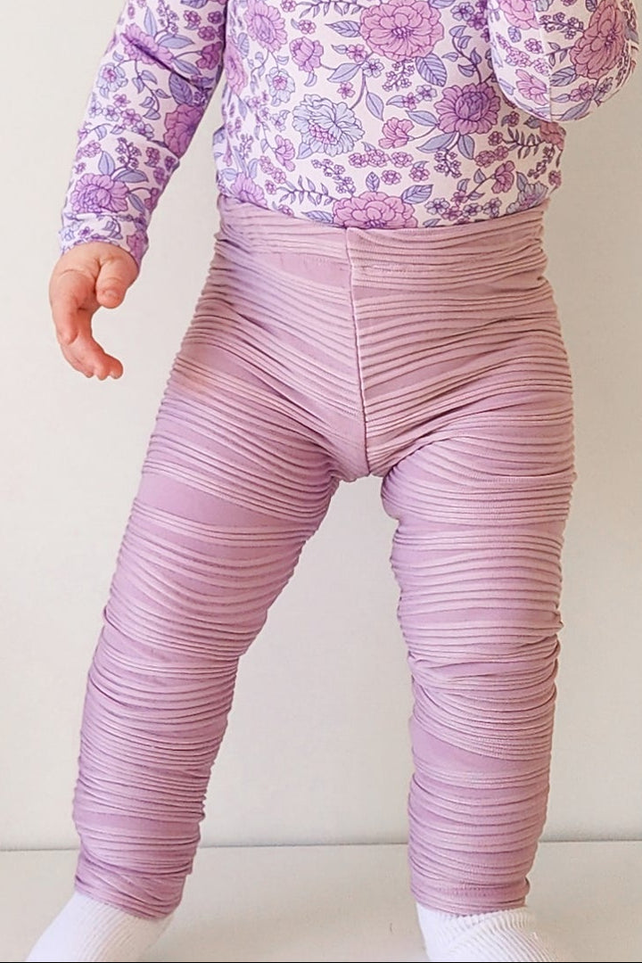 Ribbed Leggings - Deep Orchid