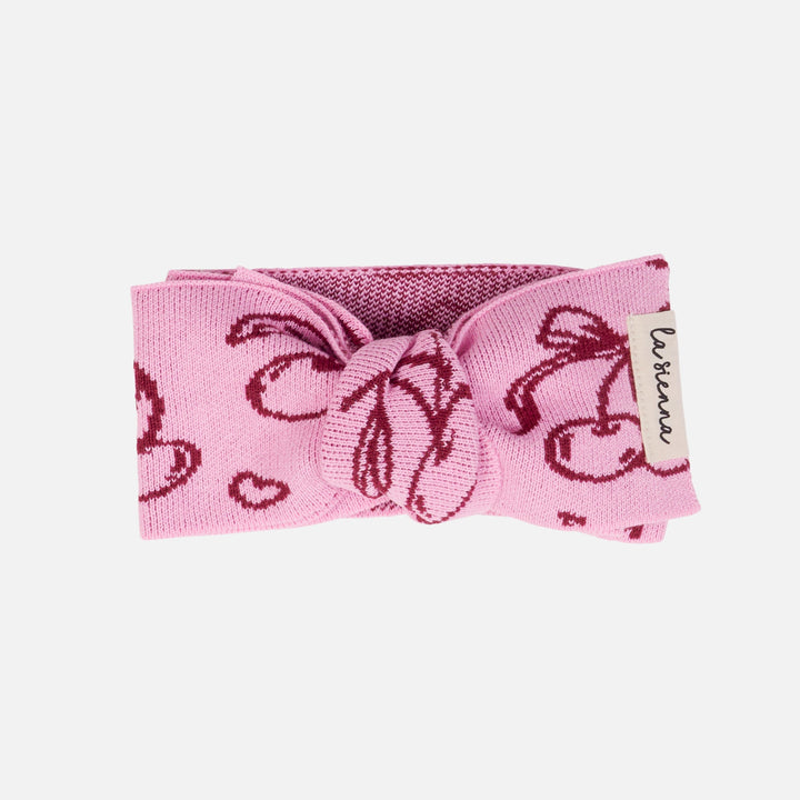 Knitted Headwrap - Cherries