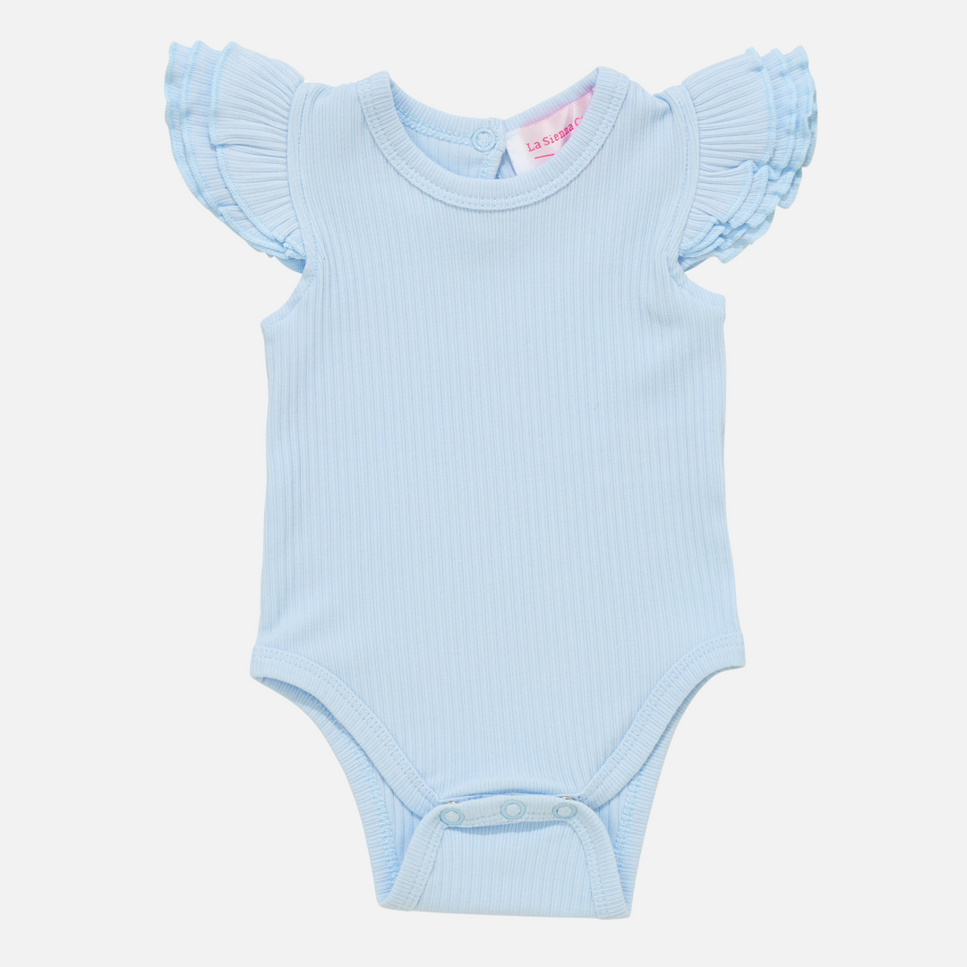 Cozy Short Sleeve Flutter - Ice Blue