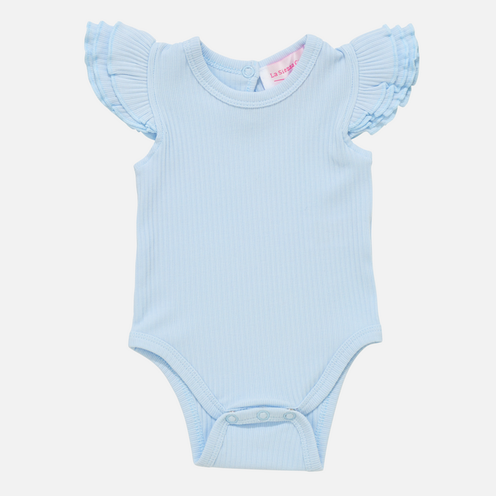 Cozy Short Sleeve Flutter - Ice Blue