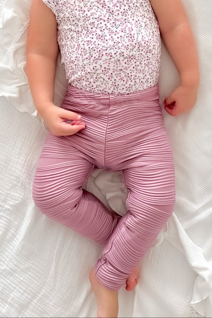 Ribbed Leggings - Lavender Mist