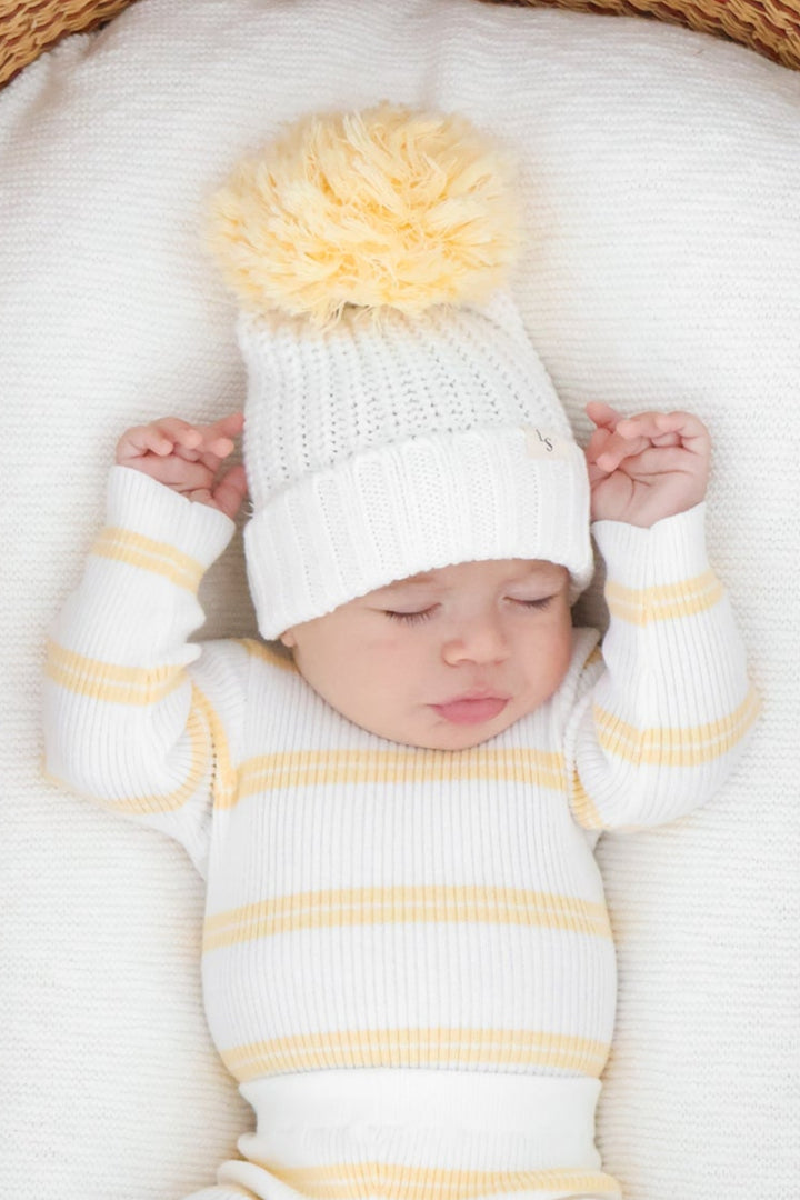 Super Chunky Knit Beanie - Coconut Mango